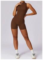 Mono de Yoga Sin Mangas con Almohadilla Kailuoka para Mujer Rompers Deportivos de Gimnasio Fitness Cortos con Talleres Material de Nylon - details 19