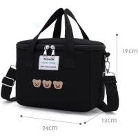 Bolsa de almuerzo Kawaii con diseño de osos, reutilizable, térmica, para el almuerzo, para el regreso a la escuela - details 2
