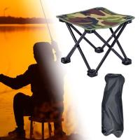 Fold Camping Stool Fishing Seat Lounger Chair Ottoman Compact Outdoor Foot Stool Portable Footstool for Lounge Patio Camping