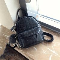 Mini Mochila De Cuero PU negro Vintage para mujer, mochila de viaje pequeña clásica, a la moda - details 1