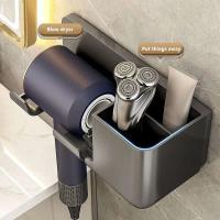 Soporte para el cabello, soporte de pared para baño no perforado, plástico para aire acondicionado, soporte para secador de pelo - details 3