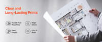 SucceBuy Papel de formato ancho, 24" x 500 pies, 2 rollos de papel para plotter, rollos de papel CAD de 20 LB, para ingeniería, arquitectura, diseño y mapas GIS - details 4