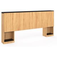 Cabecero extensible con mesita de noche deslizante para cama de 140 y 160 cm, madera y negro - details 3