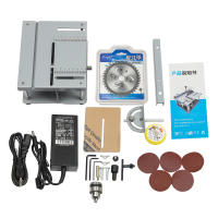 Mini sierra de mesa eléctrica para bricolaje, sierra de banco para carpintería, herramienta de corte DIY, Plata para decoración, fabricación de manualidades, 10000rpm - details 19
