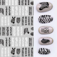 Pegatinas de Uñas con Diseño de Zebra Leopardo Alfabeto Patrón Para Arte de Uñas Decoración de Manicura DIY - details 0