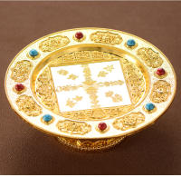 Manzapan tibetano Xizang, mesa interior para el hogar, mandala Fengmanchaluo, ocho adornos de placa de manda tallados auspiciosos - details 20