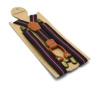 4 clips de bronce para adultos de 2,5 centímetros, tirantes a rayas para hombre, accesorio retro de alta elasticidad para fiestas y bodas, para mujer - details 6