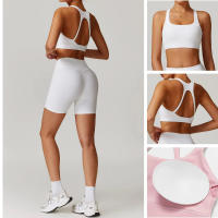 Top de Yoga con Espalda Abierta para Mujeres Sports Bra Deportivo Transpirable con Corte Trasero - details 0