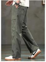 Pantalones de Trabajo Casuales para Hombres Ajuste Delgado, Múltiples Bolsillos, Estilo Callejero de Moda Urban - details 1