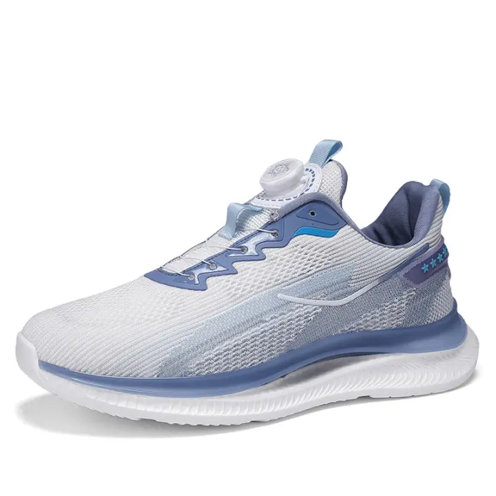 Zapatos de malla de seda de pescado, cojín de zapatillas para correr con y hebilla giratoria para hombres y mujeres - 1