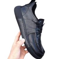 Zapatos nuevos de cuero genuino, estilo británico, antideslizantes, con suela gruesa y versátiles a la moda. - details 10