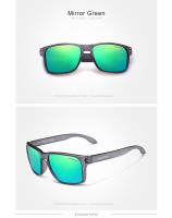 KINGSEVEN-gafas de sol polarizadas para hombre y mujer, lentes cuadradas Retro TR90 con diseño de patrón de fibra de carbono, para deportes al aire libre - details 10