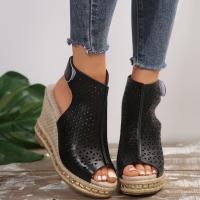 Sandalias de tacón de cuña de verano para mujer - details 4
