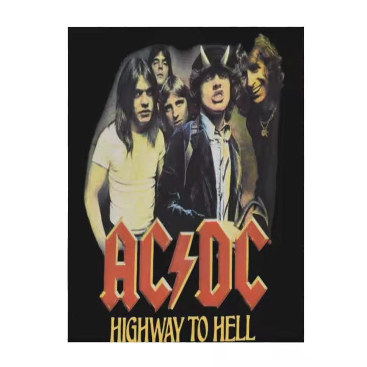 Acdc Highway To Hell Band manta de franela para sofá de dormitorio - 1