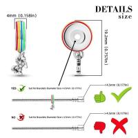 Pulsera de encanto S925 Plata esterlina 100% real con diseño de animales para mujeres joyería fina de cumpleaños regalo con piedra principal de zirconia y otros materiales naturales - details 49