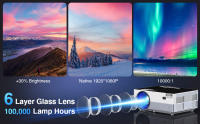 Proyector LCD 4K Q6 Potente, 1080P, Soporte HDMI, Control Remoto, Hazte con él en Casa - details 6