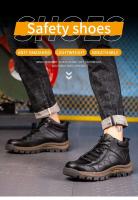 Botas de Seguridad Ligeras y Transpirables para Hombres Cómodas, Suaves, Impermeables de Cuero - details 1
