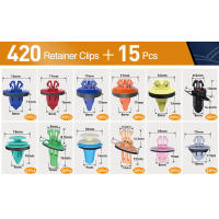 GOOACC 420 Uds. Kit surtido de Clips de moldeado de guardabarros, retenedor de Panel de puerta sellador para Toyota Lexus 12, los tamaños más populares con coche - details 0