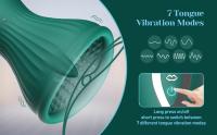 Vibrador Clitoriano de Succión y Lengua para Mujeres Juguete Sexual Potente Estimulación de Orgasmos para Senos y Vagina - details 5