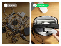 UGREEN Organizador de viaje para almacenamiento de accesorios electrónicos, bolsa impermeable para cables, bolsas de viaje - details 1
