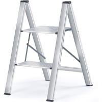 Peldaños de Aluminio, Escalera Pequena Plegable Segura de Hogar con Mecanismo Antiplegado, Taburete Escalera Portatil para Cocina Domestica, Peso Máximo 150kg, Negro - details 14