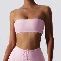 Sujetador deportivo para mujer en color piel anti-deslumbramiento con forro de nylon entretela de fitness ajustado manga larga secado rápido vestido de nylon - details 5