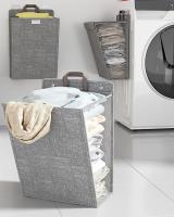 Cesto para la colada colgante, cesta de lavado grande con asa, cesta para ropa sucia sin instalación, cesta de baño montada en la pared - details 0