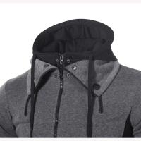 Nueva chaqueta deportiva para hombre, suéter con capucha y cremallera doble, chaqueta informal tipo cárdigan - details 9