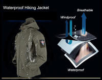 Chaqueta de Senderismo Impermeable para Hombres en Invierno-Otoño Abrigo Suave de Carcasa Táctica a Prueba de Viento con Capucha Ideal para Pesca, Acampar, Escalar - details 0