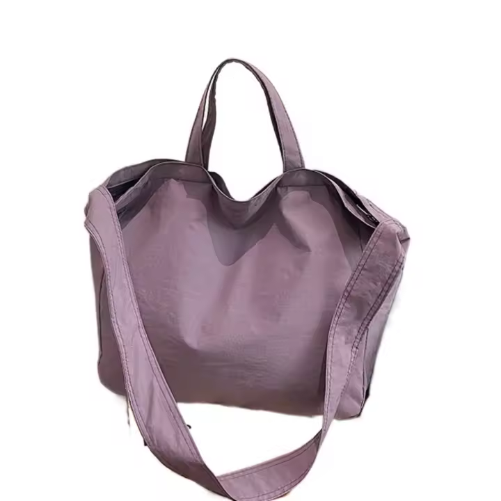 Bolso de hombro de nailon con cremallera informal, bolso de mano de gran capacidad de Color sólido de estilo coreano, bolsa de almacenamiento, bolso suave para axila para exteriores - 1