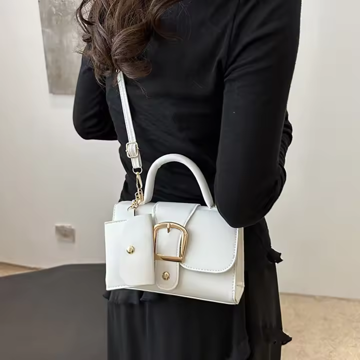 Bolso de mano para mujer con asa superior, bolso de hombro, bolsos de trabajo Hobo, billetera informal pequeña, 2 uds. - 1