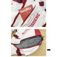 Bolsa de mensajero de color contrastante, estudiante masculino, gran capacidad, mochila deportiva de ciclismo de moda, diseño de nicho de marca de moda, bolsa de pecho, bolsa de cintura. - details 8