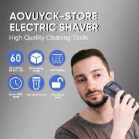 Afeitadora Eléctrica Impermeable para Hombre, Con Pantalla LCD, Máquina De Afeitar Con cortasillas desmontable - details 1