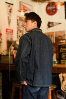 1920s Vintage Ejército de EE. UU. Primavera Verano Azul Denim Uniformes de Trabajo Jersey Suelto Camisa Chaqueta - details 9