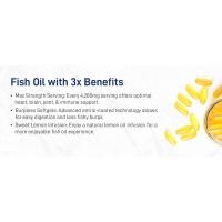 Triple Strength 3 suplementos de aceite de pescado 4200 mg por porción, 240 cápsulas blandas con sabor a limón – Sin eructos (recubiertos entericos) EPA 1200 mg + - details 4