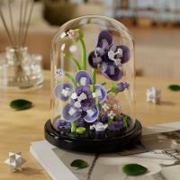 Bloque de decoración de escritorio de montaje eterno, flor, rompecabezas para niños, rosa, bloques de construcción, juguete, ramo, regalo - details 14