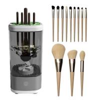 Limpiador eléctrico de brochas de maquillaje, soporte giratorio automático eficiente con enchufe USB para mujer - details 5