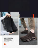 Zapatillas de moda para hombre Flyknit Mesh Stretchy Soft Sole Zapatos casuales al aire libre Zapatos para correr - details 8