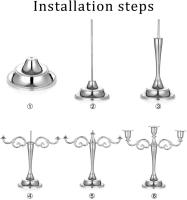 Candelabro de Aluminio para Mesa de Comedor Decoración de Plata para Hogar y Hotel - details 3