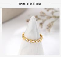 Anillos de acero inoxidable Vintage salvajes y gratis para mujer, anillo fino ajustable de lujo con cristal de boda, joyería de moda - details 4