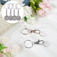 Llaves de Acero Inoxidable Pequeño Colgante de Moneda de Metal con Carrito de Compras 4 Pcs - details 1
