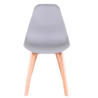 Juego de sillas de comedor medievales nórdicas con patas de madera maciza para sala de estar, comedor, dormitorio, estudio, blanco, negro, gris, 4 Uds. - details 1
