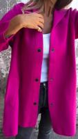 2025 Chaqueta casual con capucha de un solo pecho, color sólido, otoño e invierno, - details 14