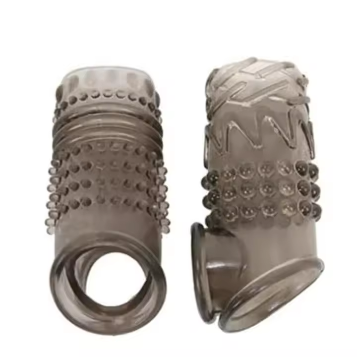 Juego de anillos para pene reutilizables Anillo para pene masculino Manga para pene Agrandamiento de pene elástico con partículas texturizadas Mejora el placer sexual Estimula el punto G vaginal de las mujeres Extiende el tiempo sexual - 1
