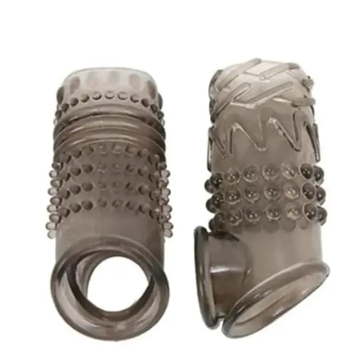 Juego de anillos para pene reutilizables Anillo para pene masculino Manga para pene Agrandamiento de pene elástico con partículas texturizadas Mejora el placer sexual Estimula el punto G vaginal de las mujeres Extiende el tiempo sexual - 1