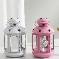 Portavelas de estrella hueca a prueba de viento, lámpara colgante de hierro forjado, candelabro DIY, adorno de farol, decoración de boda - details 2