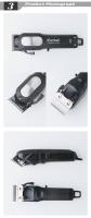 Kemei-cortadora de pelo inalámbrica para hombre, Kit de aseo profesional, recargable por KM-2604, para cortar el pelo y la barba - details 3