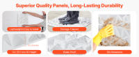 SucceBuy Paneles de pared 3D, paquete de 33 azulejos de diamante de arte moderno de PVC de 11,81 x 11,81 pulgadas, panel decorativo de cobertura de 32 pies cuadrados para techo, dormitorio, sala de estar y juegos, blanco mate - details 3