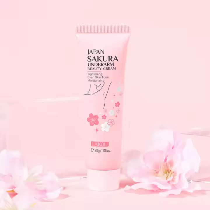 Laikou Sakura crema para las axilas rodilla nalgas piel oscura mejorar la pigmentación de melanina producto coreano para el cuidado de la piel 30g - 1