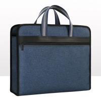 Bolsa de archivos A4 impermeable, gran capacidad, múltiples compartimentos, bolsa de almacenamiento de documentos, Simple con asa, maletín de lona para hombres y mujeres - details 7